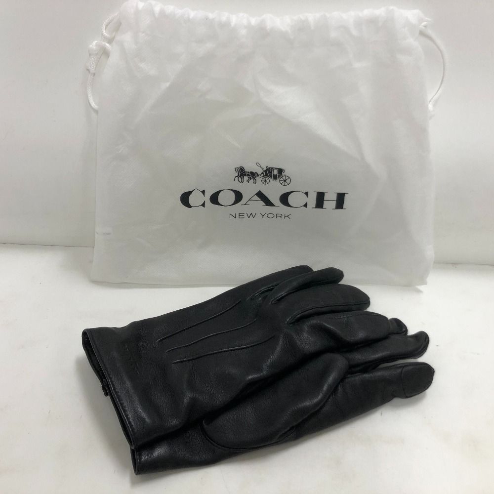 新品　COACH レザーグローブ　手袋　定価26000円　Sサイズ S COACH 【並行輸入品】コーチ 手袋 レディース グローブ スマホ