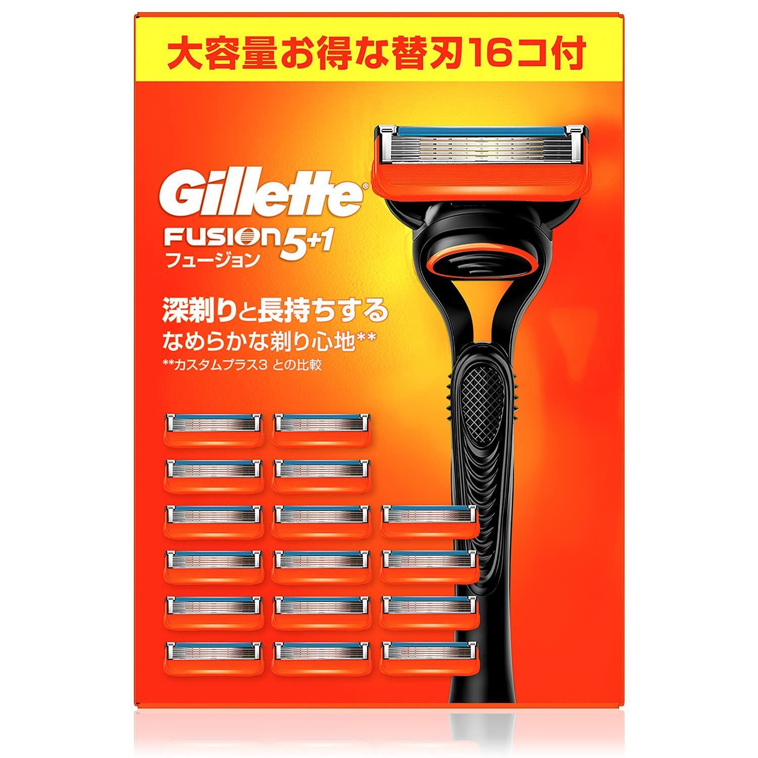 数量 ジレット カミソリ 髭剃り 深剃り 長持ち 本体 替刃 フュージョン 2箱