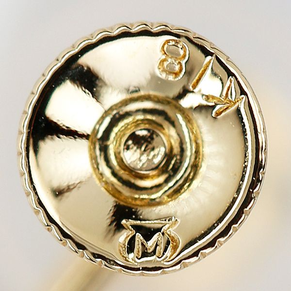 ミキモト 淡水真珠 イヤリング ダイヤモンド K18イエローゴールド  