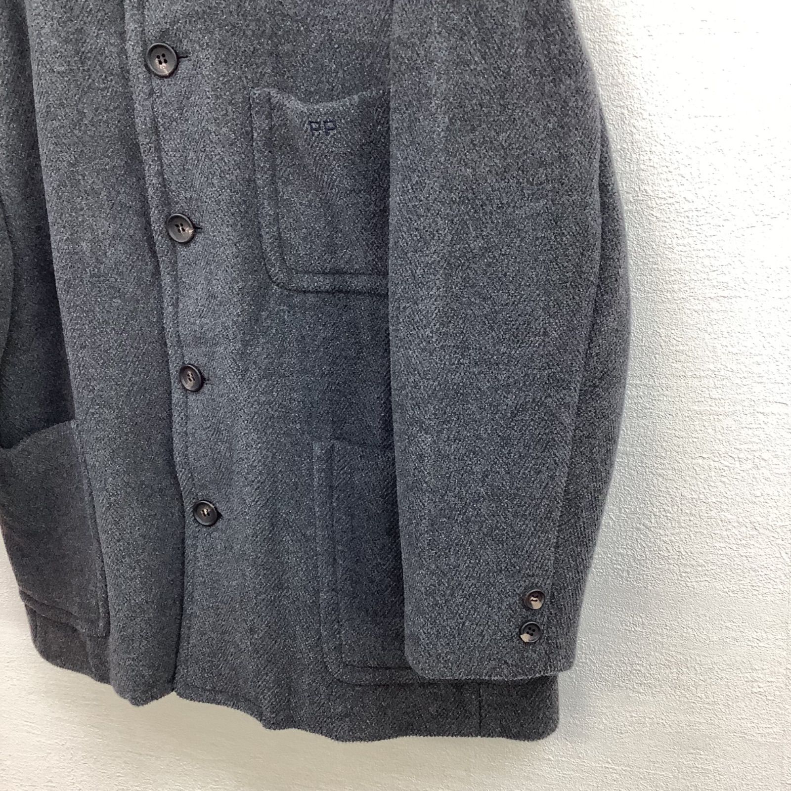 美品 Papas パパス ウール ジャケット コート M グレー ✨美品✨Papas パパス ウールコート M グレー PURE WOOL100