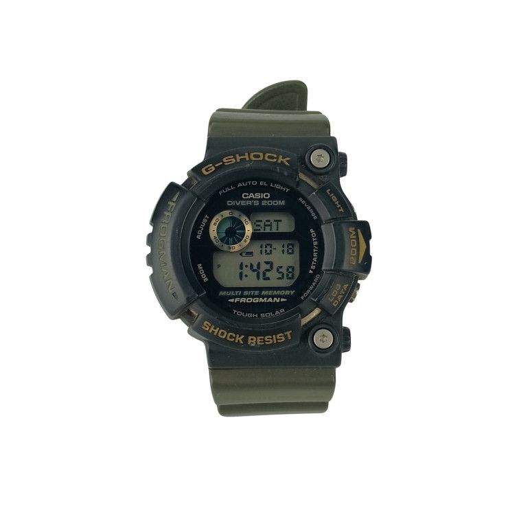 CASIO カシオ 腕時計 GSHOCK フロッグマン トリプルクラウン GW 200 TC ブラック文字盤 ラバー メンズ