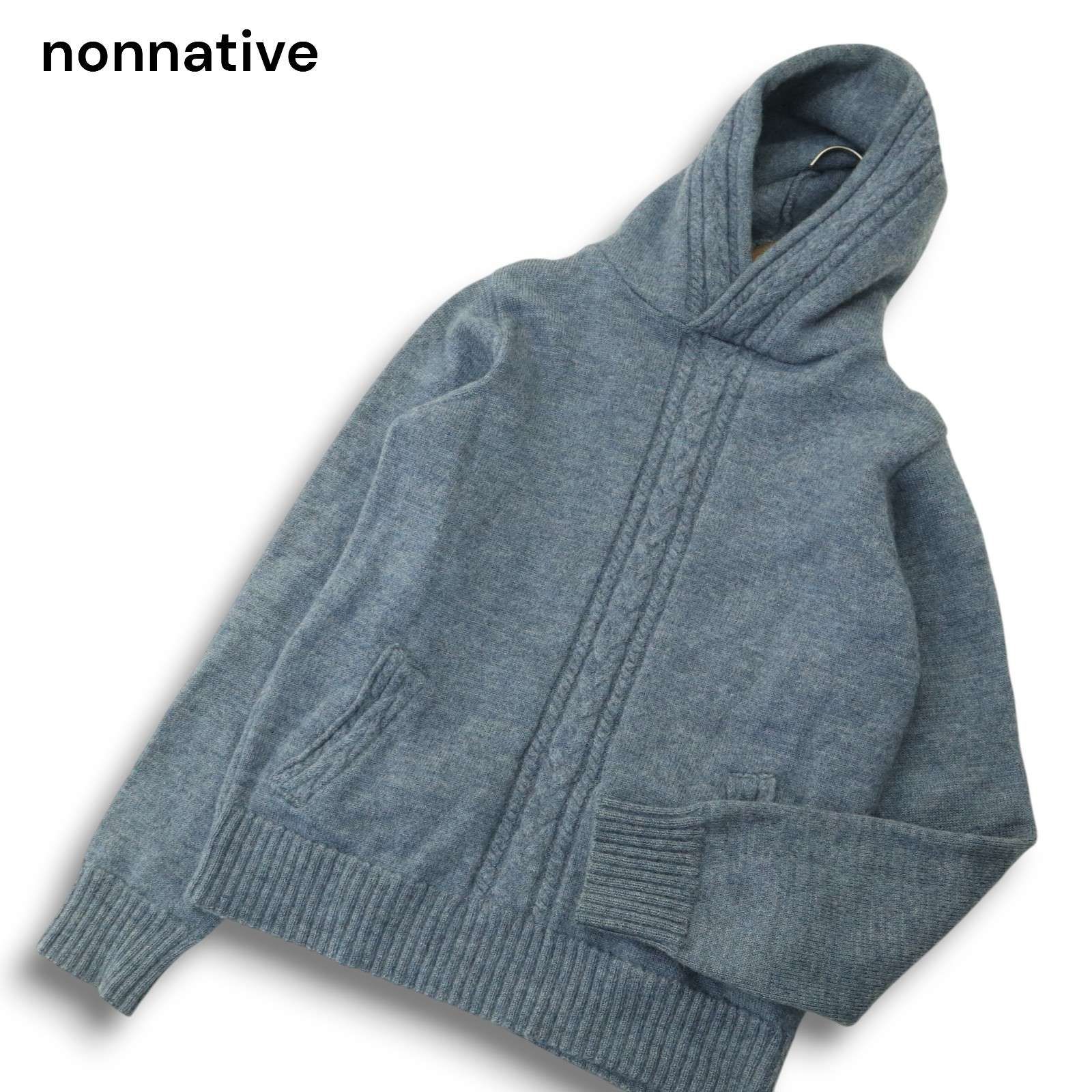 nonnative ノンネイティブ 秋冬☆ ニット ケーブル編み パーカー 