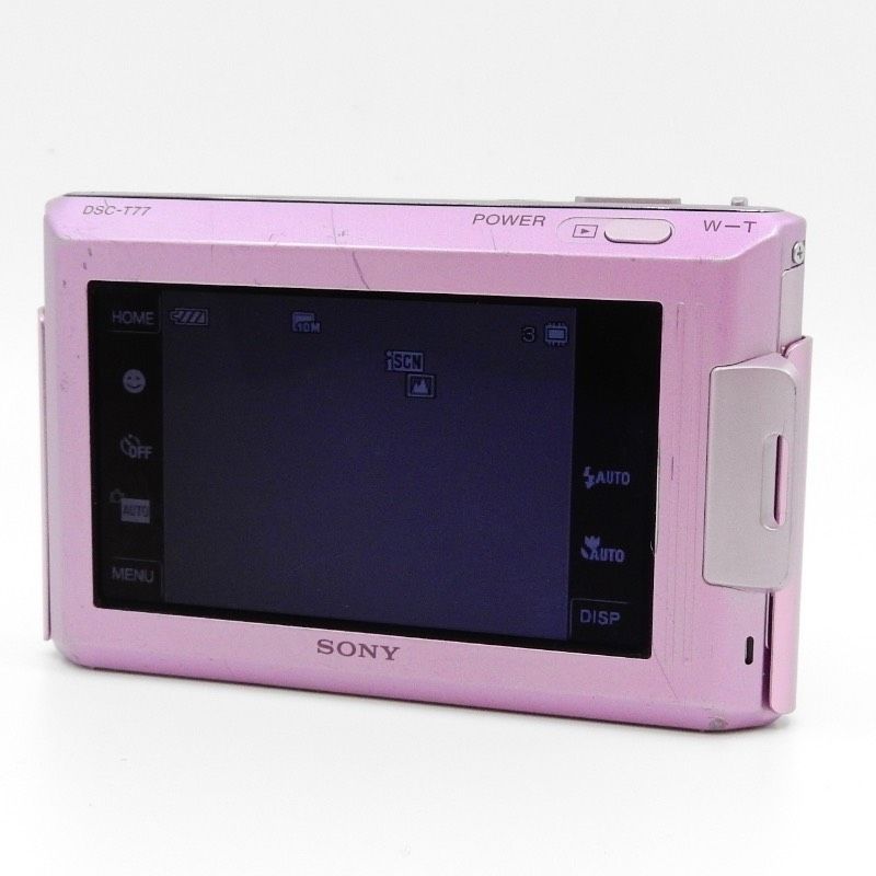 並品】 SONY Cyber-Shot DSC-T77 ストア ピンク #8279