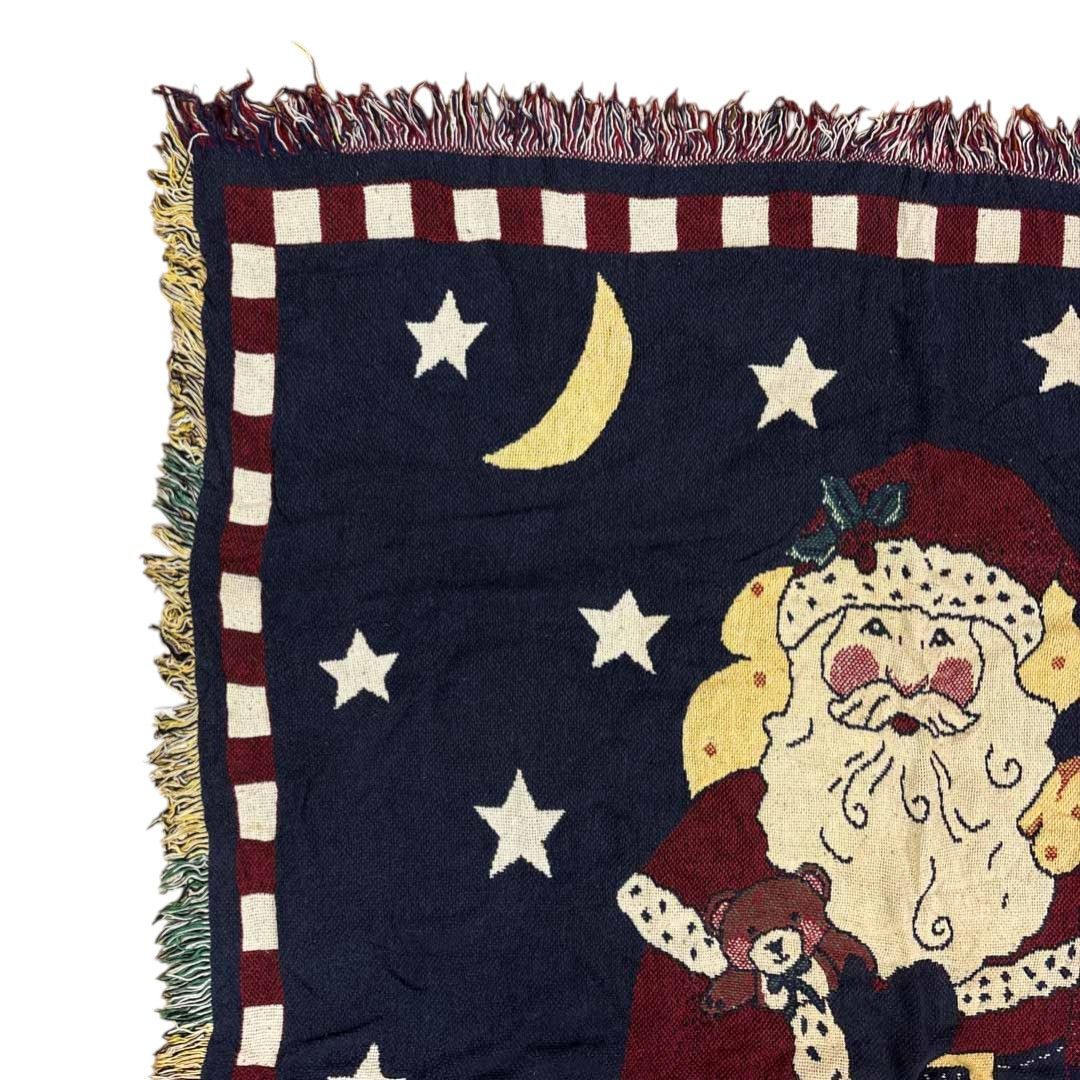 vintageラグ カーペット サンタ ポートレート クリスマス 2027