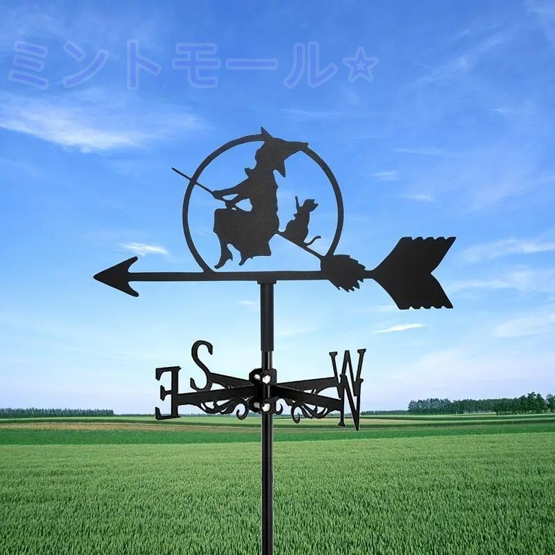 ステンレススチール ウェザーベーン 置物 実用的な風向インジケーター ビンテージスタイル ファームシーン アウトドア ガーデン クラ ウェザーベーン、 ステンレススチール測定ツール  風向インジケーター ウェザーコックガーデンステーク 屋外ブラケット装飾用 ... ウェザーベーンステンレススチール風向ベーンフィギュア、実用的な風向インジケーターウェザーコック測定ツール