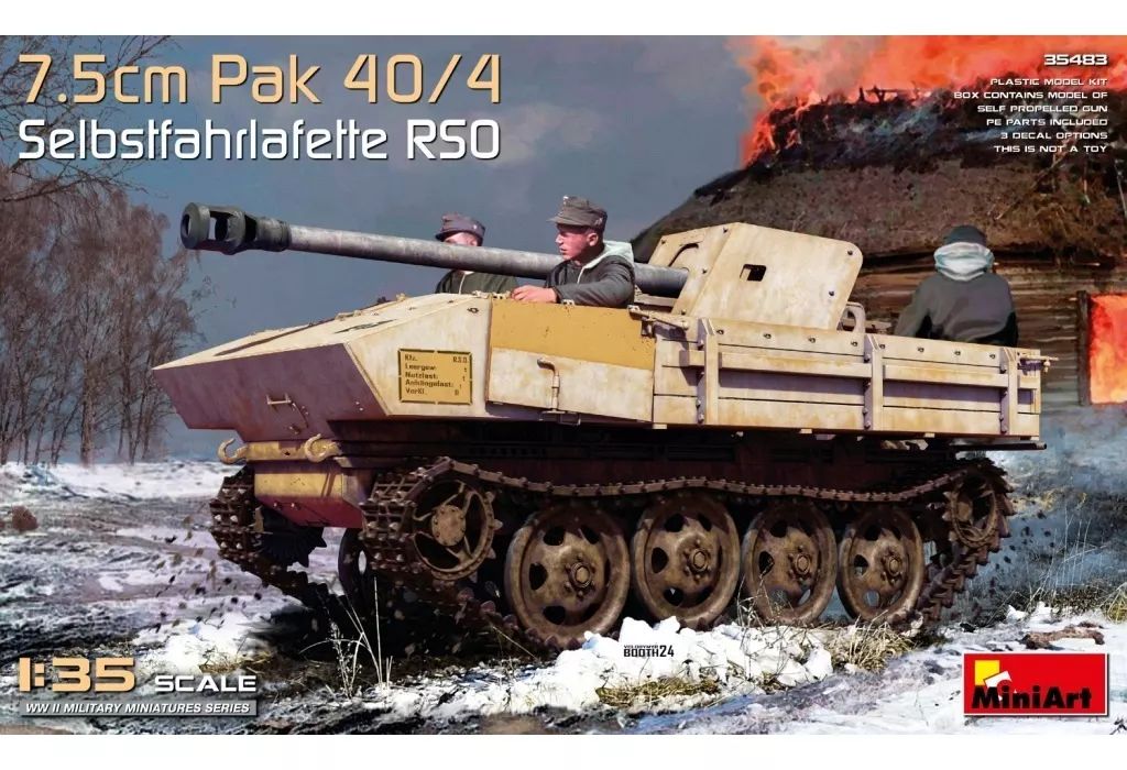 新品】プラモデル 1/35 WW.II ドイツ軍 7.5cm PaK40/4搭載型 RSO [MA35483]