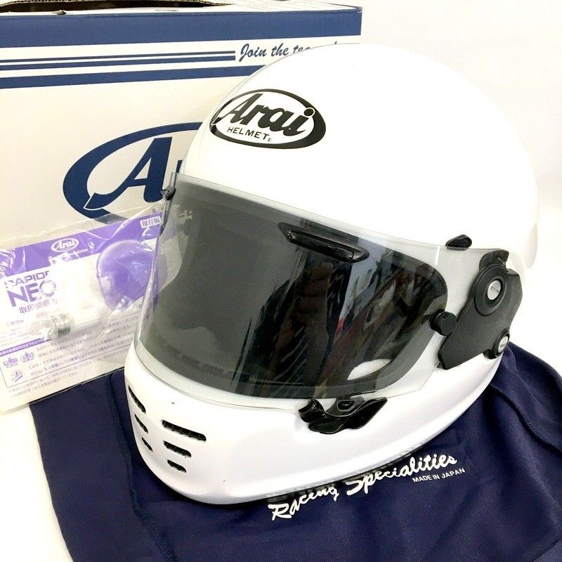 Arai RAPIDE-NEO フルフェイスヘルメット XLサイズ ホワイト オートバイ バイカー 内装洗濯済み アライ バイク用品 TA1176