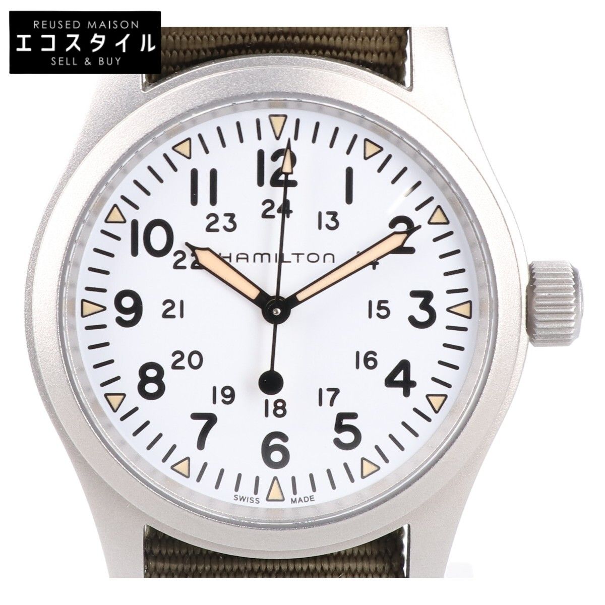 HAMILTON ハミルトン 【美品】H69439411 カーキ フィールド メカニカル 自動巻