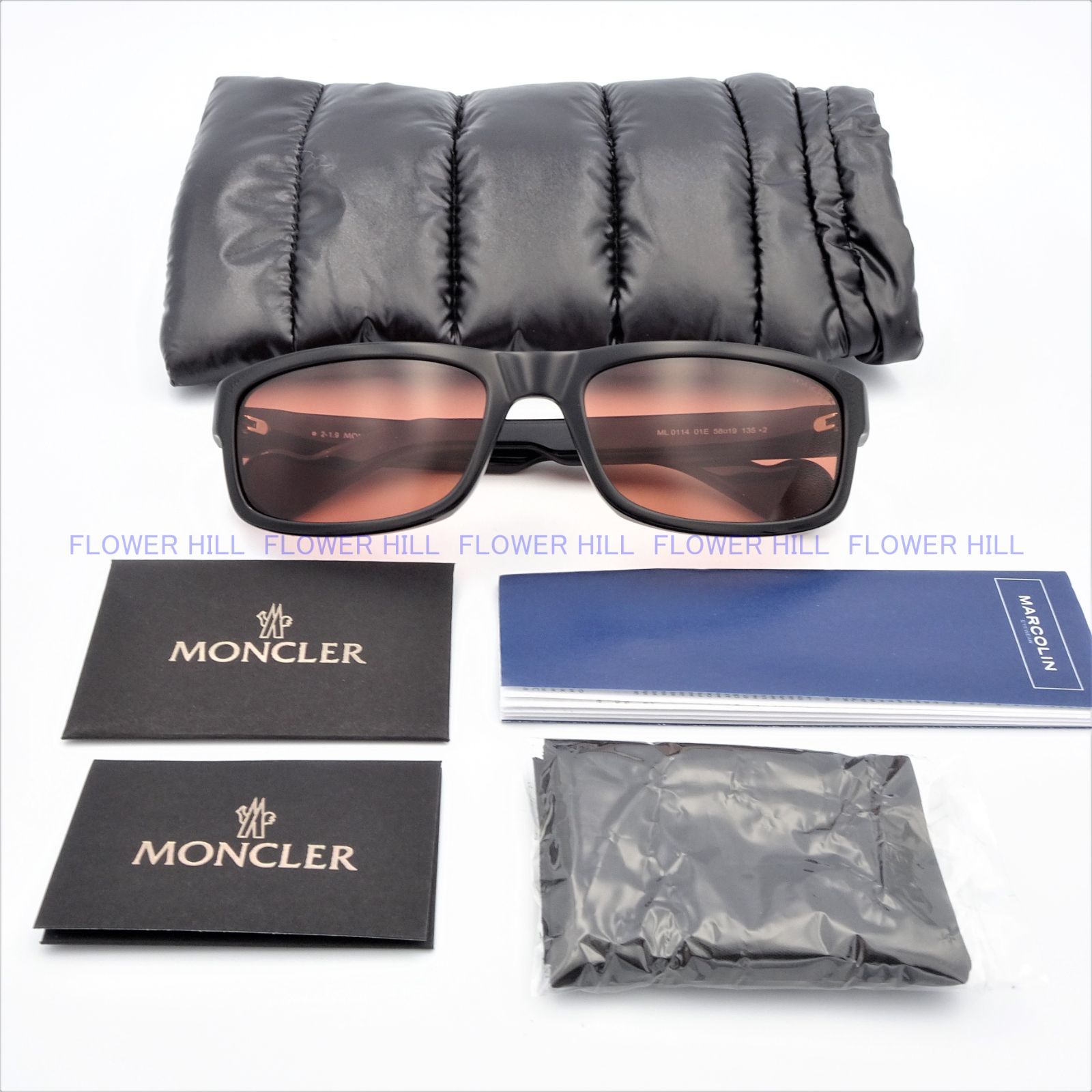 MONCLER モンクレール ML0114 01E サングラス イタリア製 ブラック 