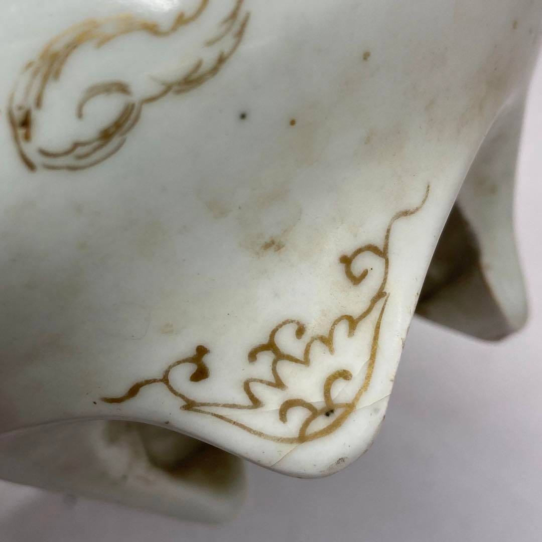 時代 九谷焼 三足香炉 本さ5-0610☆ 時代 九谷焼 三足香炉 本