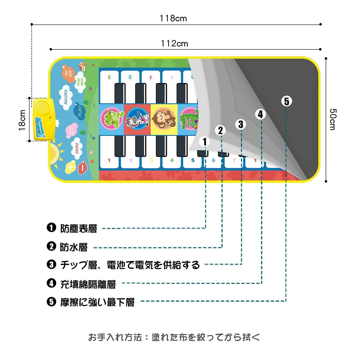 Coolplay ピアノ おもちゃ こども 知育玩具 二人版 二列キーボード