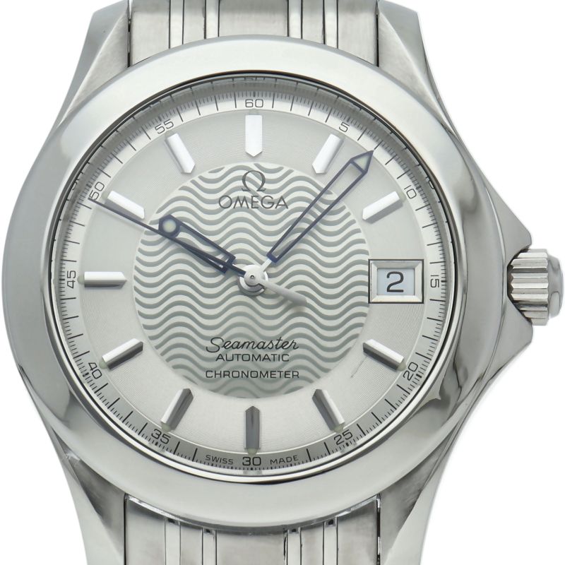 オメガ シーマスター120M オートマチック 36mm 2501.31 箱 保証書 SS メンズ時計 シルバー 仕上げ済