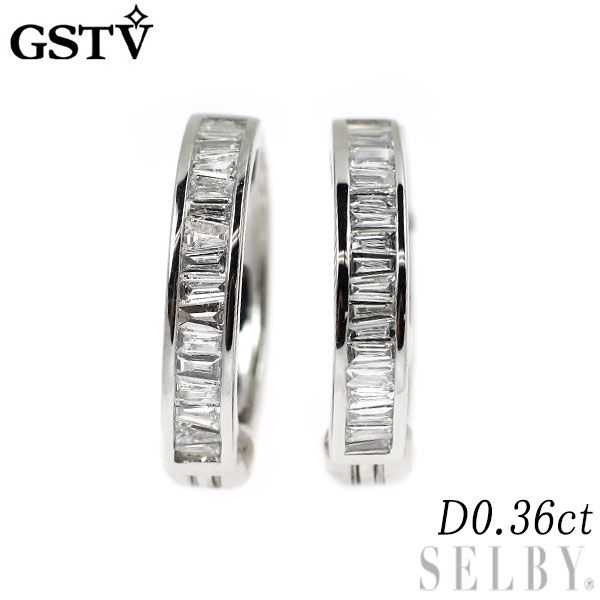 GSTV Pt950 ダイヤモンド イヤリング 0.36ct
