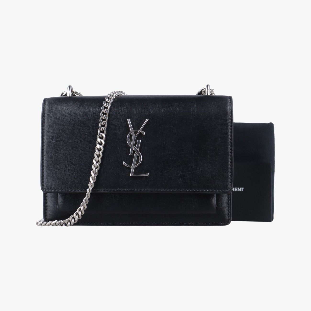 イヴサンローランYves Saint Laurentサンセットブラックレザー452157GUE452157.0118