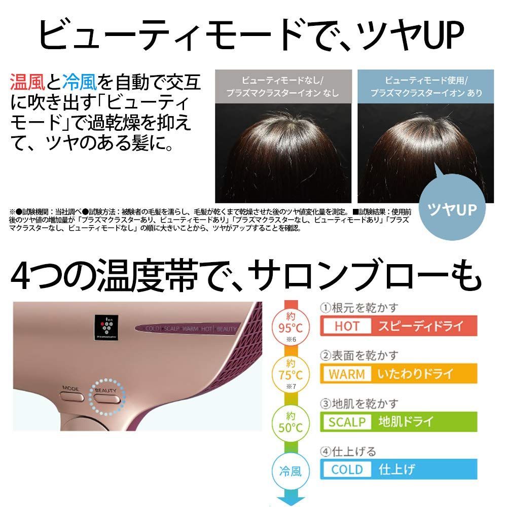 ヘアケア 【在庫処分】搭載 ブルー プラズマクラスター ヘアドライヤー