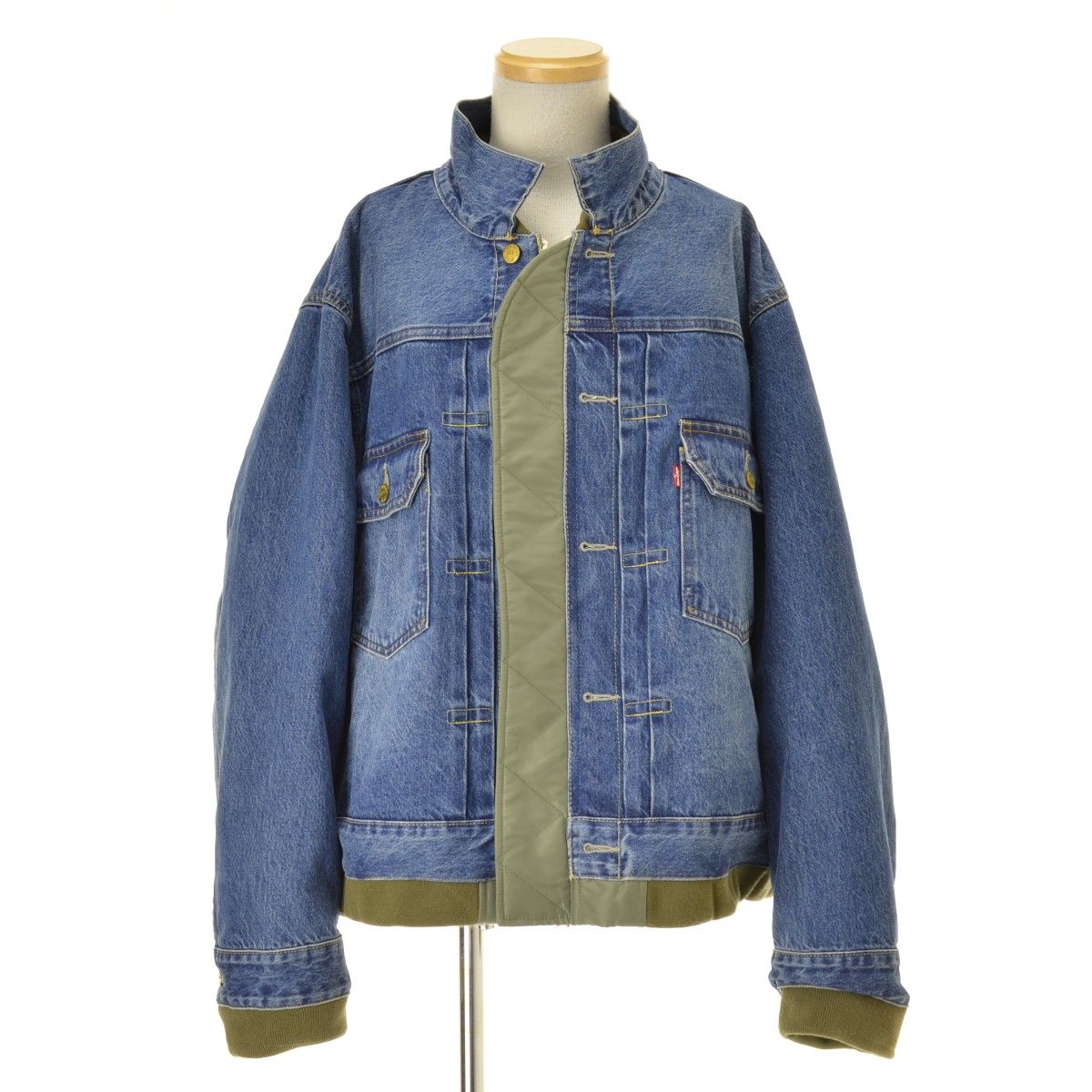sacai×LEVIS】25SS 25-03707M Denim x Nylon Twill Reversible Blouson
