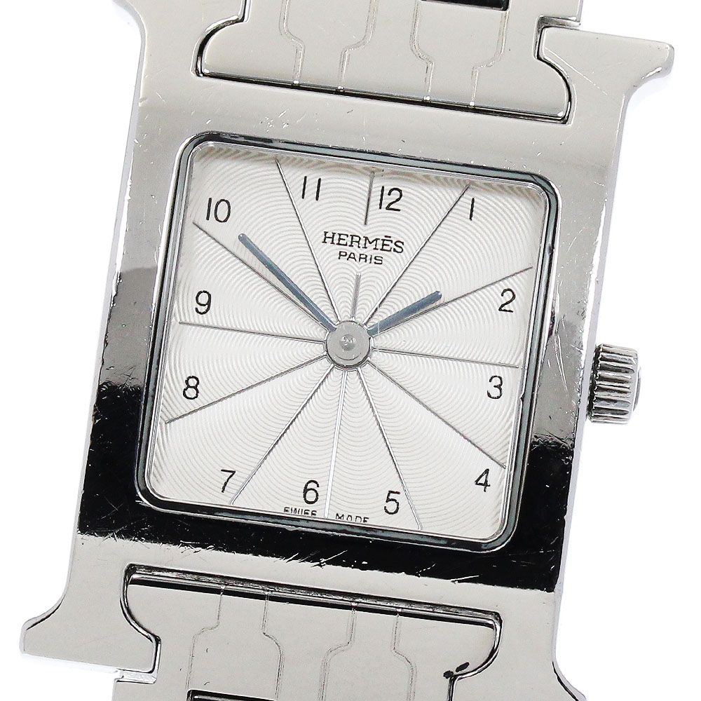 エルメス HERMES HH1.210 Hウォッチ クォーツ レディース保証書付き_880049