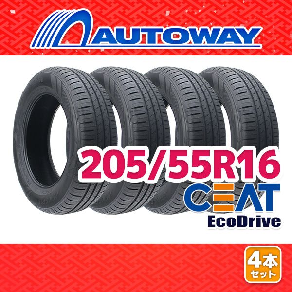 AUTOWAY 205|55R16 サマータイヤ CEAT EcoDrive 16インチ 4本セット 夏タイヤ オートウェイ
