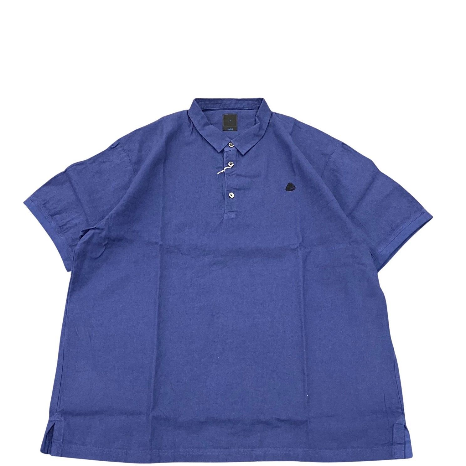 maillot / linen rich polo shirt-Tee  NAVY