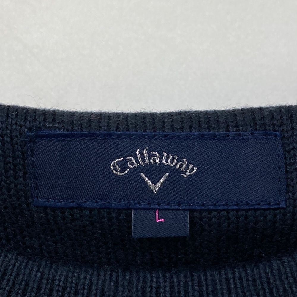 サイズ：L CALLAWAY キャロウェイ ニット ネイビー系 [240001295888