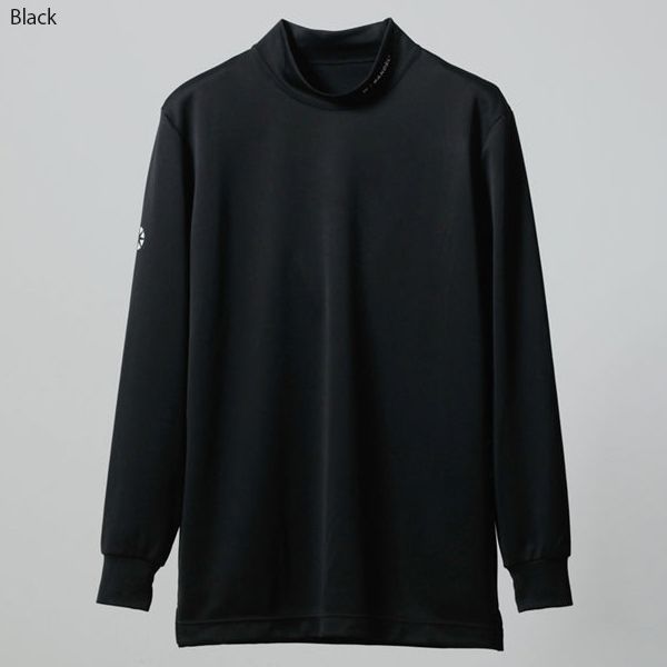 黒色L マルボンゴルフ モックネック トレーナー メンズシャツ トップス 長袖 バンデル ゴルフ モックシャツ 長袖 メンズ シャツ ハイネック