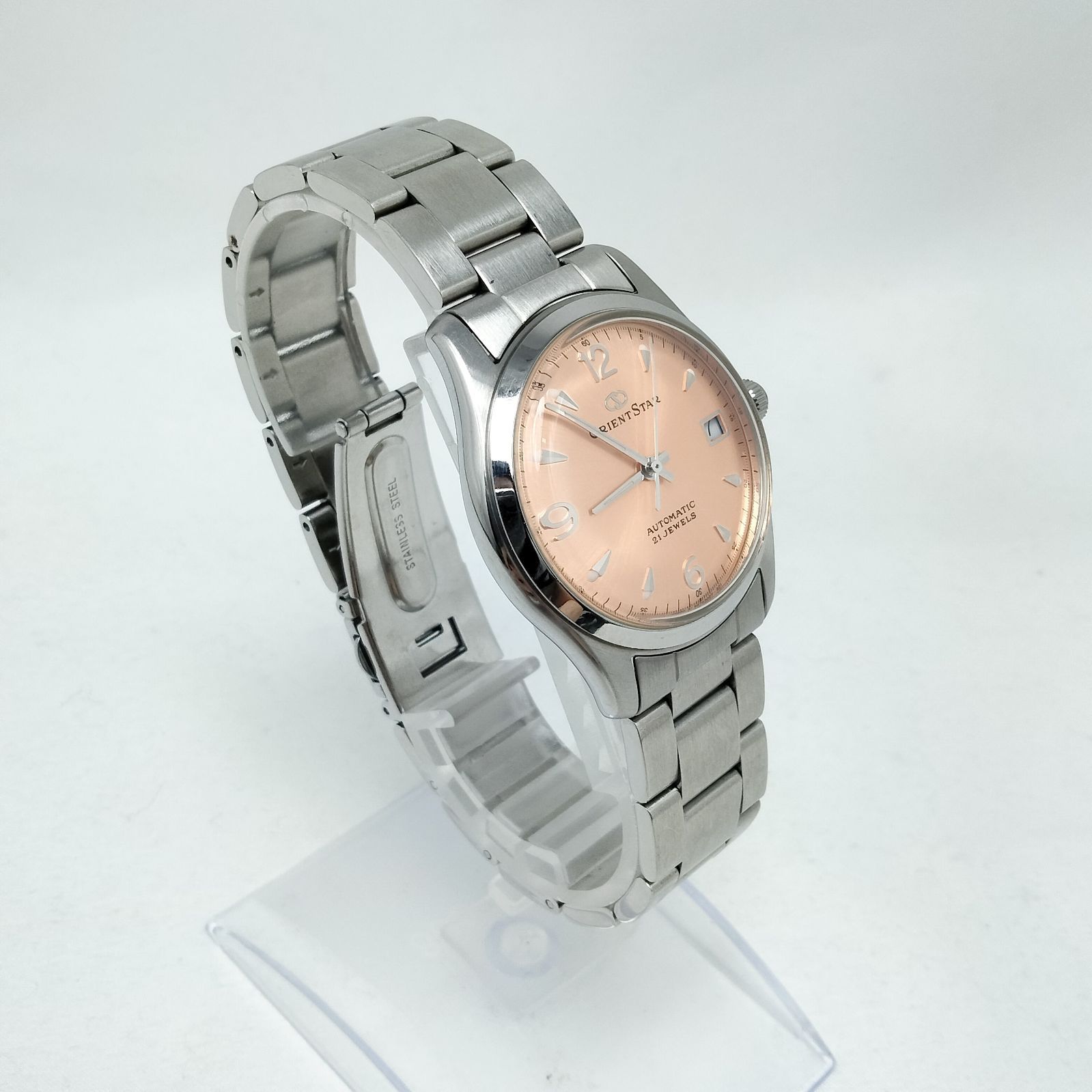 ORIENT STAR 597302-70 サーモンピンク オリエントスター ✨️ORIENT STAR✨️オリエントスター 597302-70 ピンク文字盤