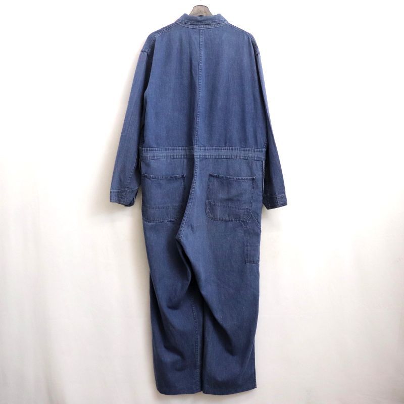 70s ワーク デニム つなぎ メンズ XLサイズ相当 ビッグサイズ オーバーサイズ