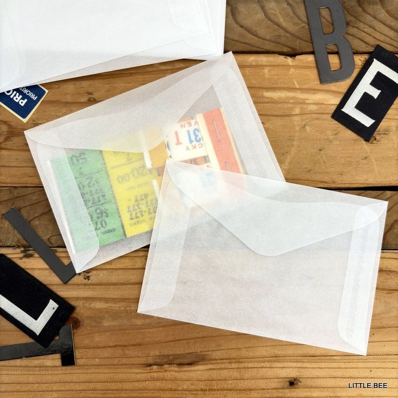 ヴィンテージ　海外　グラシン封筒　ジャンクジャーナル ヴィンテージ グラシン封筒 アソート ジャンクジャーナル 海外紙