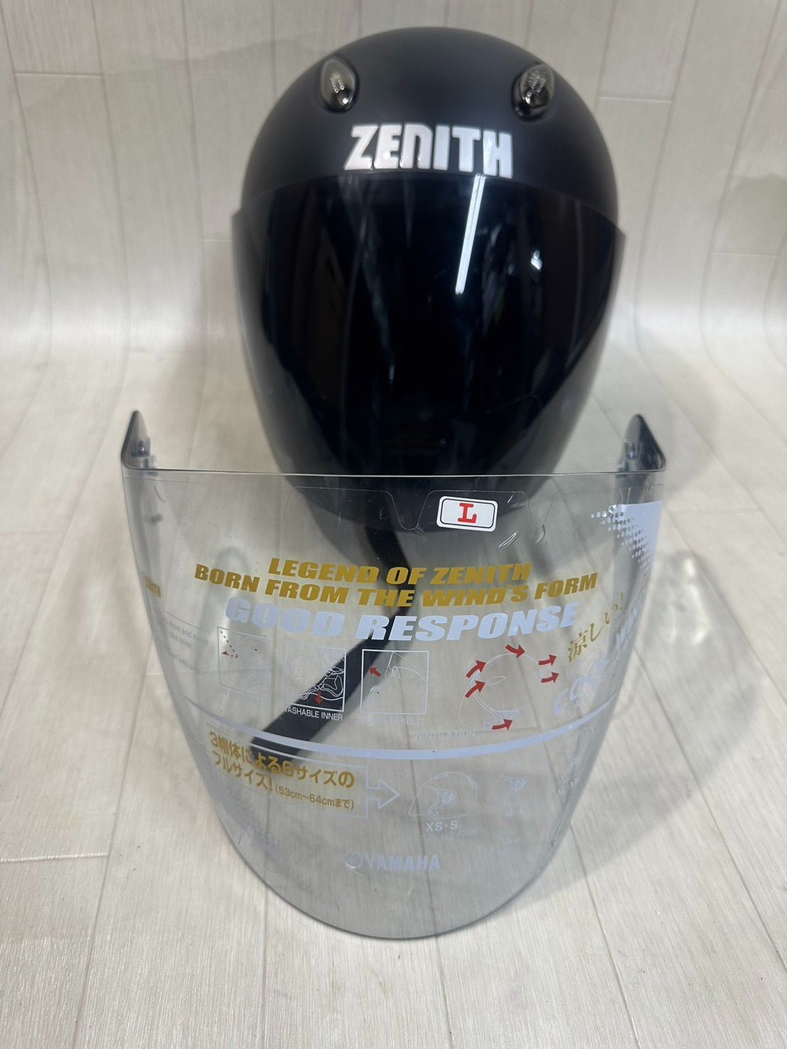 A4015 ZENITH ジェットヘルメット インナーバイザー付き バイク用品 