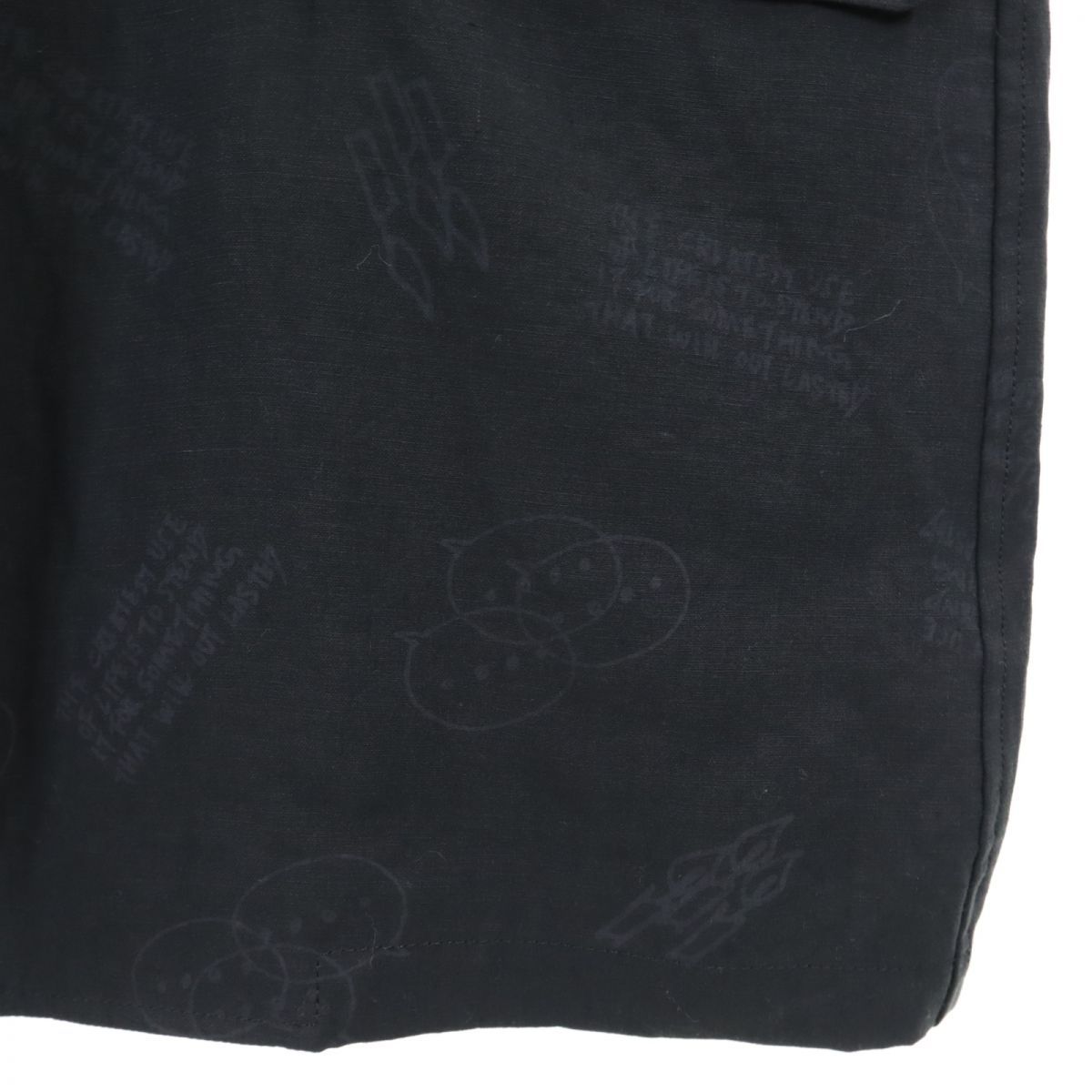 シャリーフ 日本製 リネン トレンチコート 2 黒 SHAREEF メンズ シャリーフ 日本製 リネン トレンチコート 2 黒 SHAREEF メンズ 古着