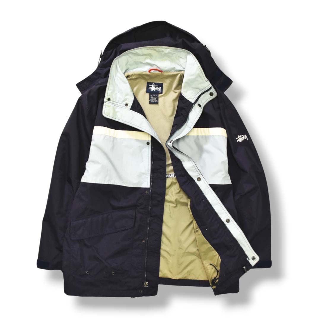 OLDStussy ネイビー ナイロンジャケット 古着 オールド ステューシー STUSSY ナイロン ジャケット