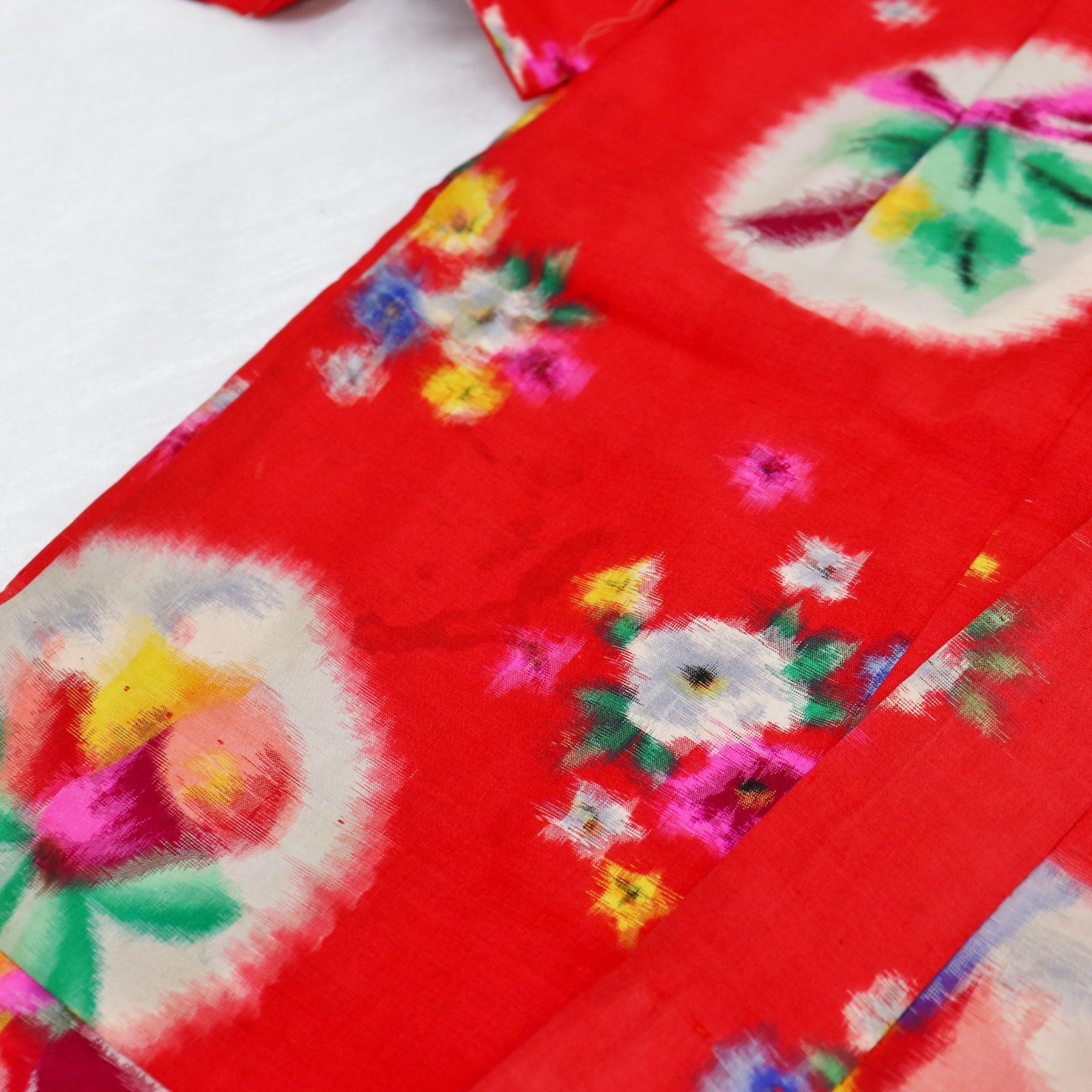  三日月とうさぎ a 0111 アンティーク着物 レトロ銘仙 文化人形 着物 着物ドレス 着物 浴衣 和小物