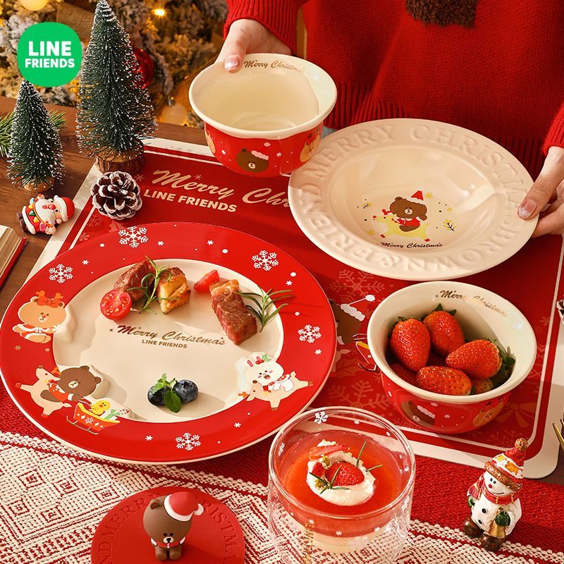 クリスマス食器セット 5点入り LINE FRIENDS 正規品 - メルカリ