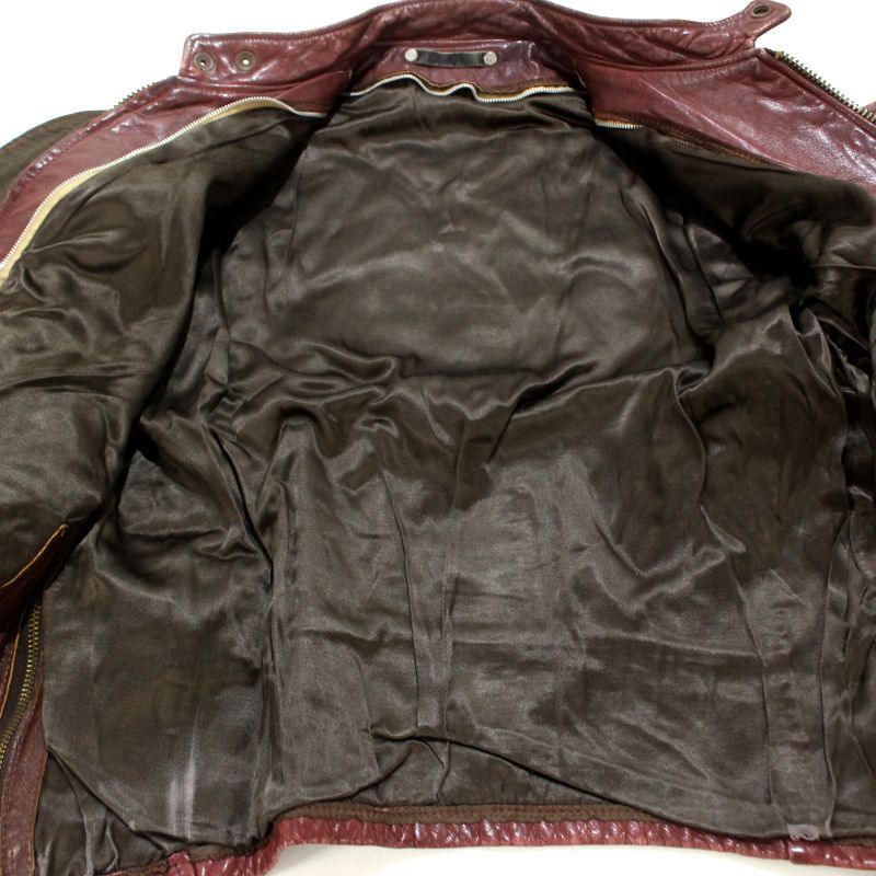 カナダ製 VINTAGE レザージャケット シングル ライダース 美シルエット