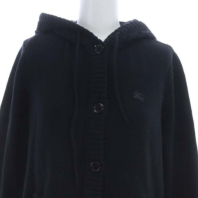 BURBERRY BLUE LABEL フード付きロングカーディガン 38 M