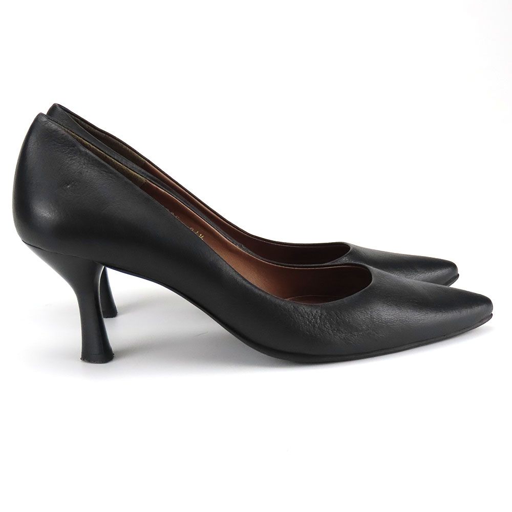 中古】 ラボキゴシワークス パンプス 24 1/2 レザー ブラック JPサイズ