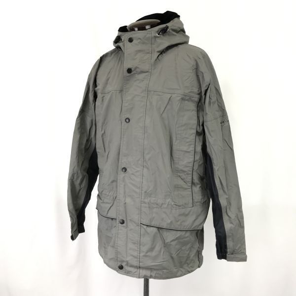 日本製★ホールアース/whole  Earth/デサント★ナイロン/マウンテンパーカー【メンズL/グレー/gray】アウトドア/Jacket/Jumper◆cBH419 #BUZZBERG