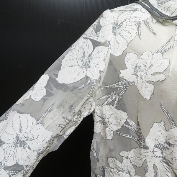 【新品タグ付き】Rossa インポートロッサ　シースルーアウター　花柄レース 新品 未使用 インポートロッサ Rossa / 花柄刺繍ジャケット