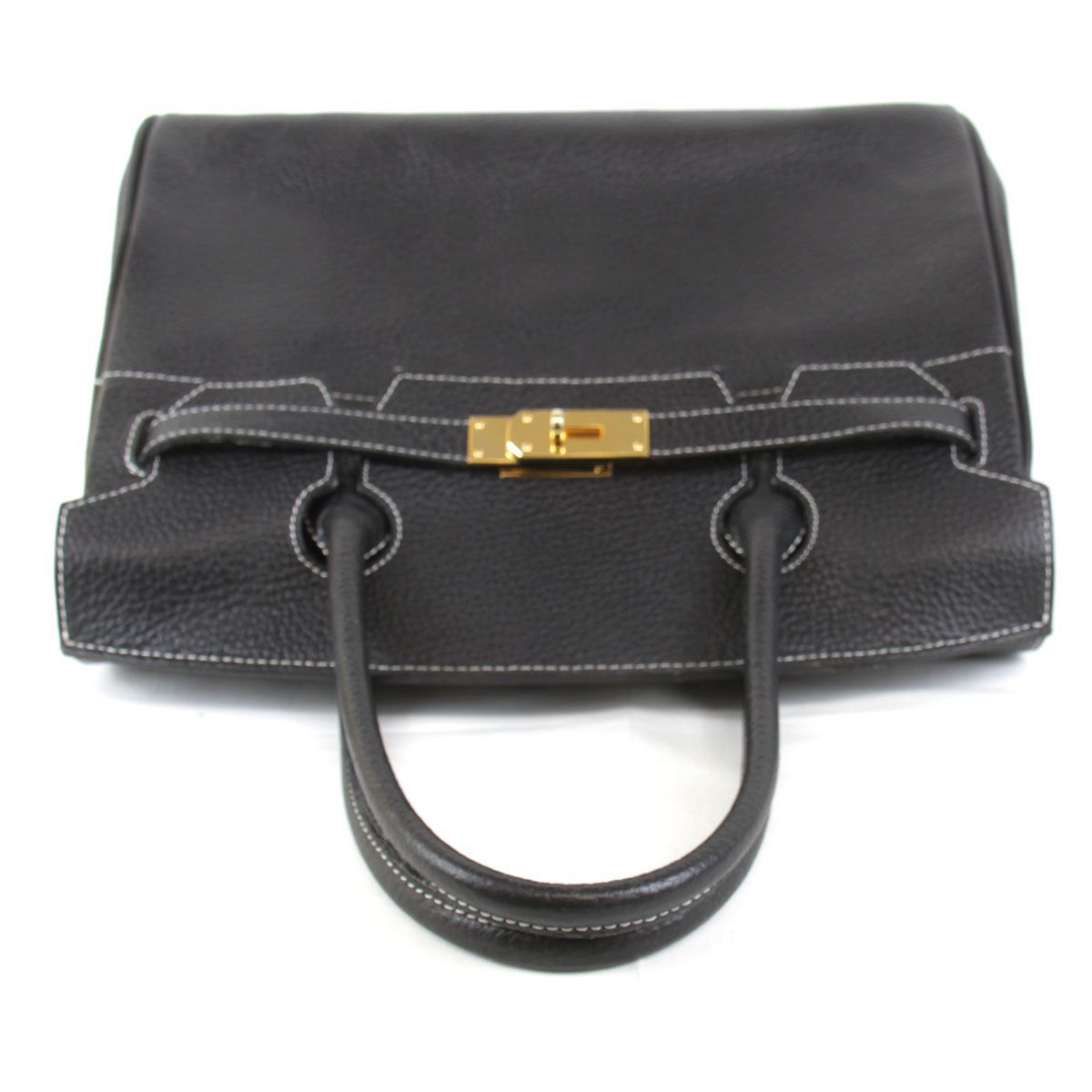 USED』 YURIE NITANI バーキン型ハンドバッグ レザー ブラック