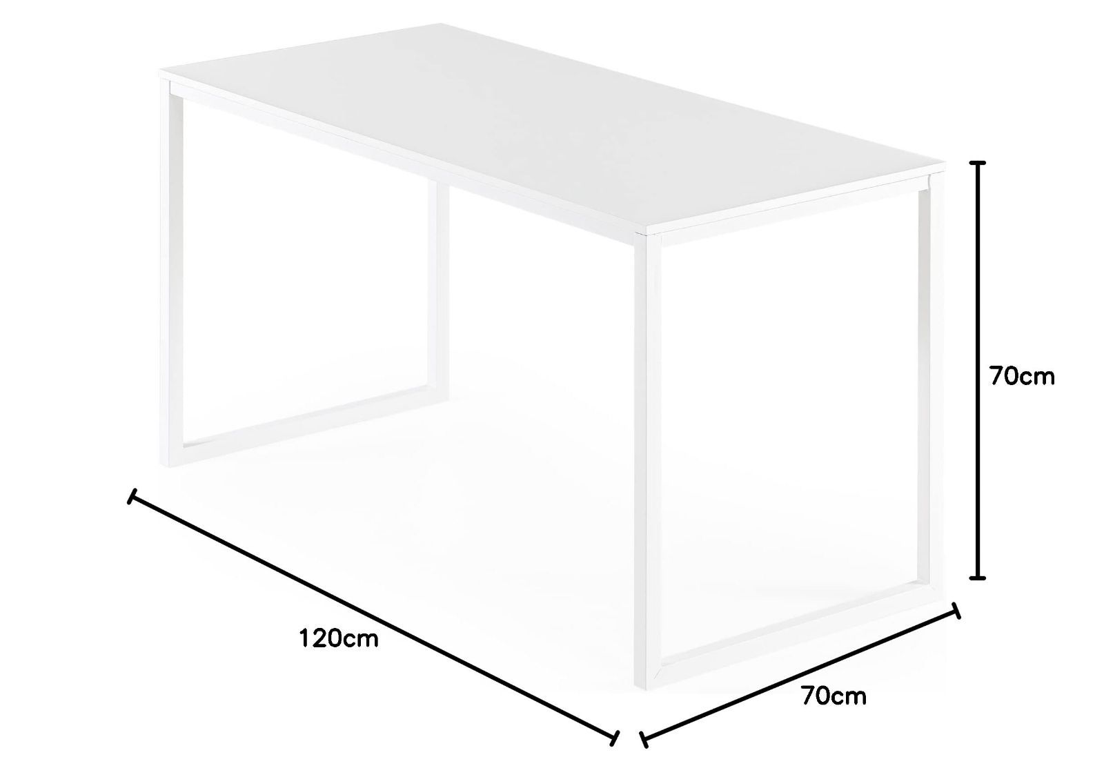 ZINUS(ジヌス)| Modern Studio Collection ワークデスク 幅120×奥行70×高さ70cm ホワイト ダイニングテーブル パソコンデスク 【日本正規品】