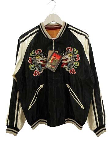 テーラートーヨー TAILOR TOYO 東洋 リバーシブル スカジャン TT15682 ホワイトドラゴン イーグル 白龍 鷲 スーベニアジャケット M