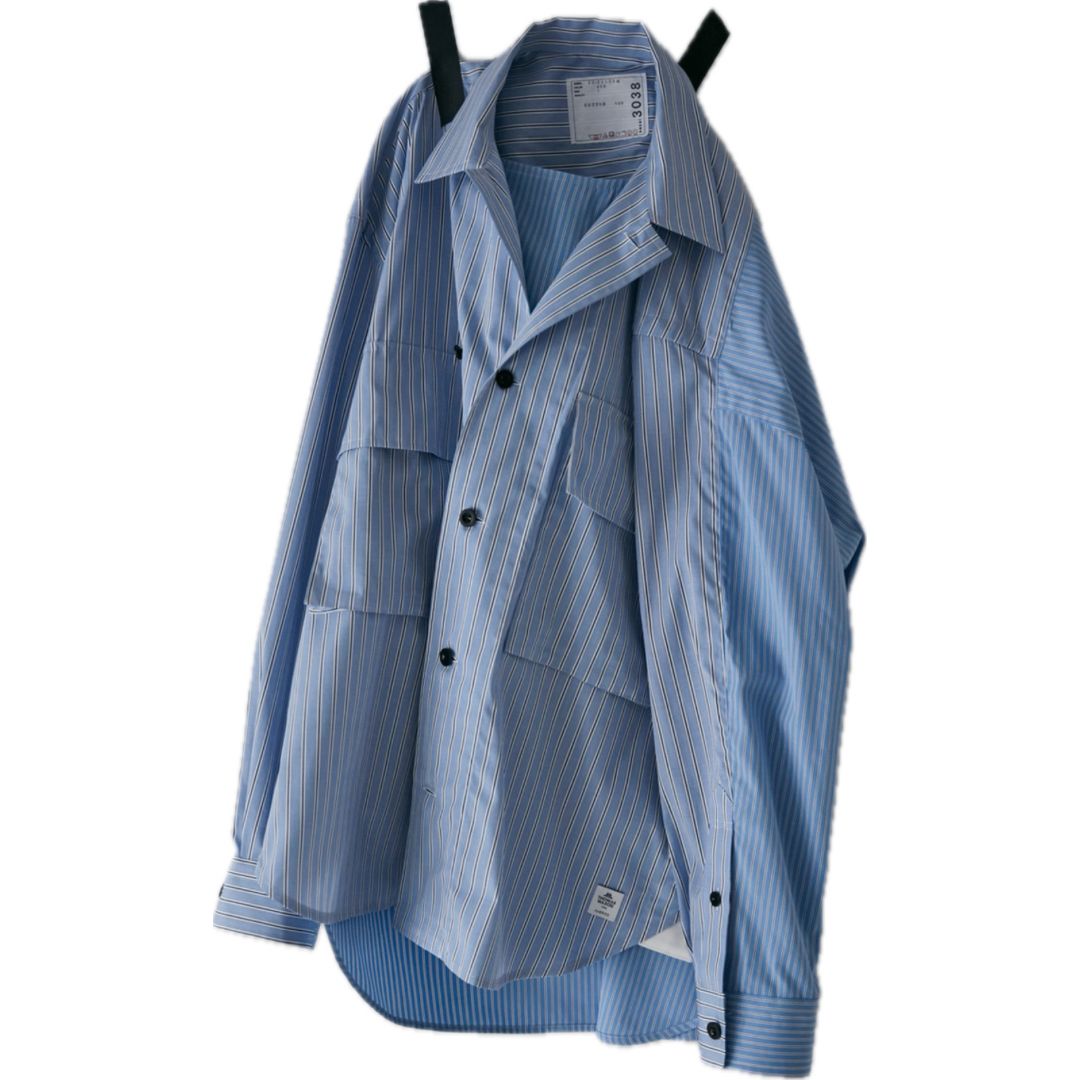 23SS sacai × THOMAS MASON COTTON POPLIN L/S SHIRT 正規品】 - メルカリ