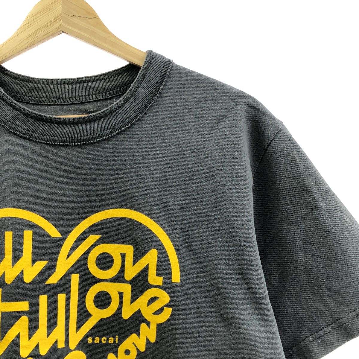 sacai サカイ 2025SS Print T-Shirt プリント Tシャツ 2 グレー イエロー メンズ