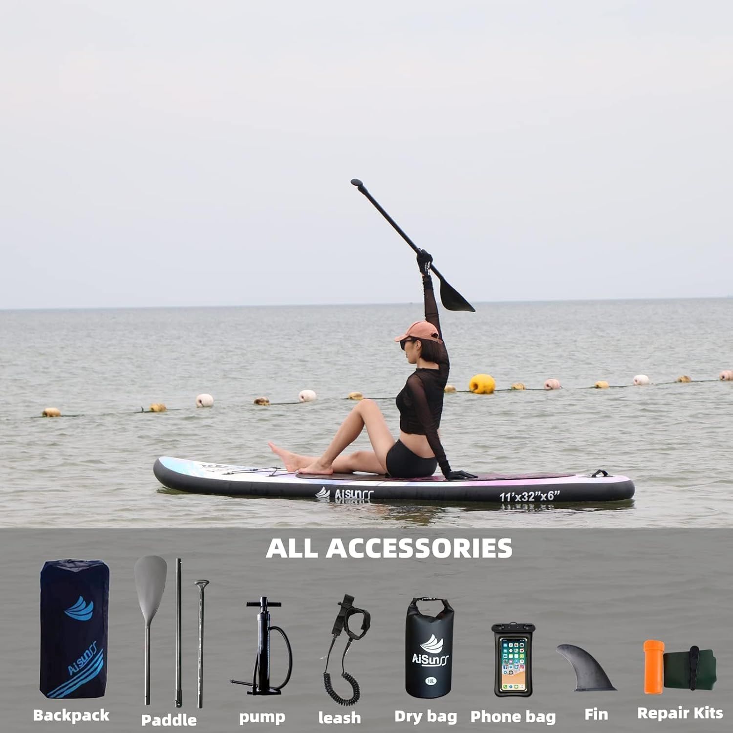 AISUNSS サップボード SUP ボード インフレータブル スタンド