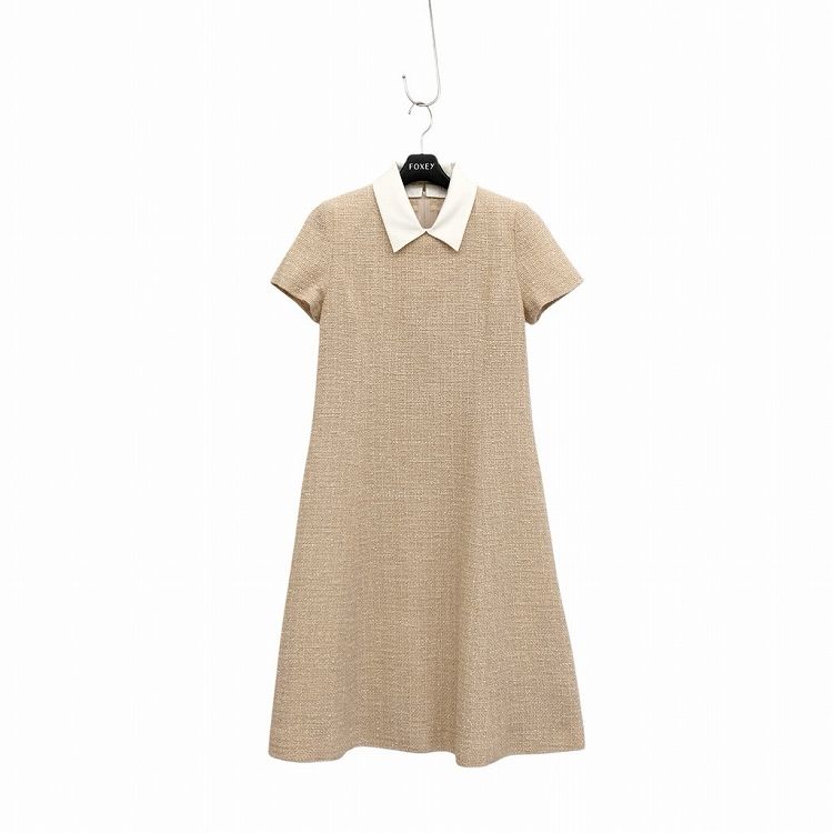 FOXEY フォクシー ドレス ジェシカ 白襟付 ツイード ワンピース