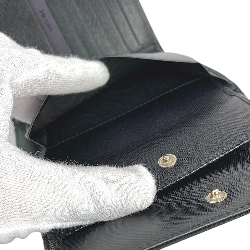■未使用■　プラダ コンパクト 三つ折り 財布 ウォレット テスート ナイロン ブラック M170 【326455】8 □未使用□ プラダ コンパクト 三つ折り 財布 ウォレット テスート