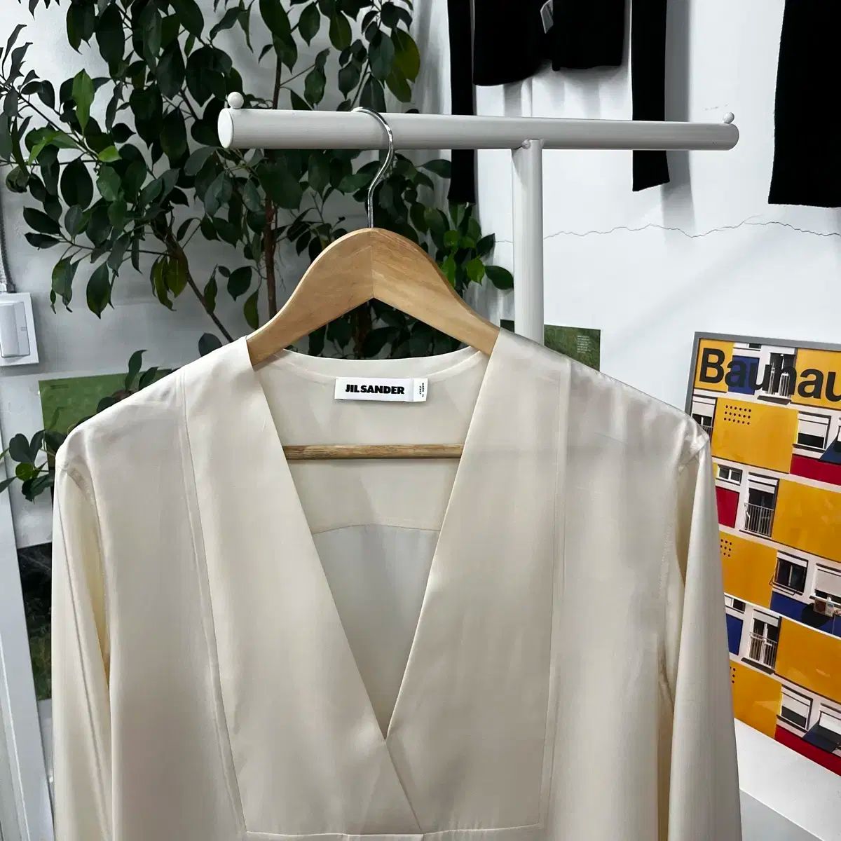 ジルサンダー！シルク！ブラウス！美品！ Jil Sander ジルサンダー シルク ナイロン シャツ ブラウス 36