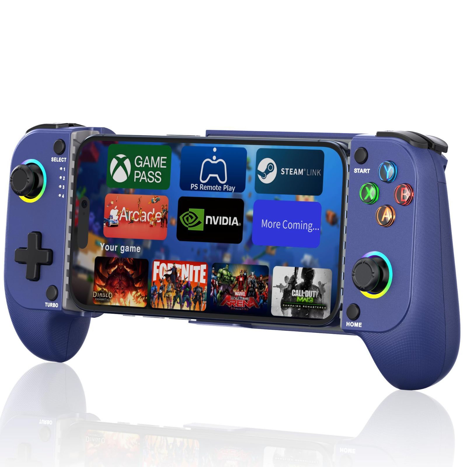 数量 モバイルゲームコントローラー 伸縮型 iOS|Android両用 PS Remote Play|Xbox Bluetooth Cloud|Steam Link|GeForce Nowゲームなど対応 低遅延 スマホコントローラー 600mAhバッテリ
