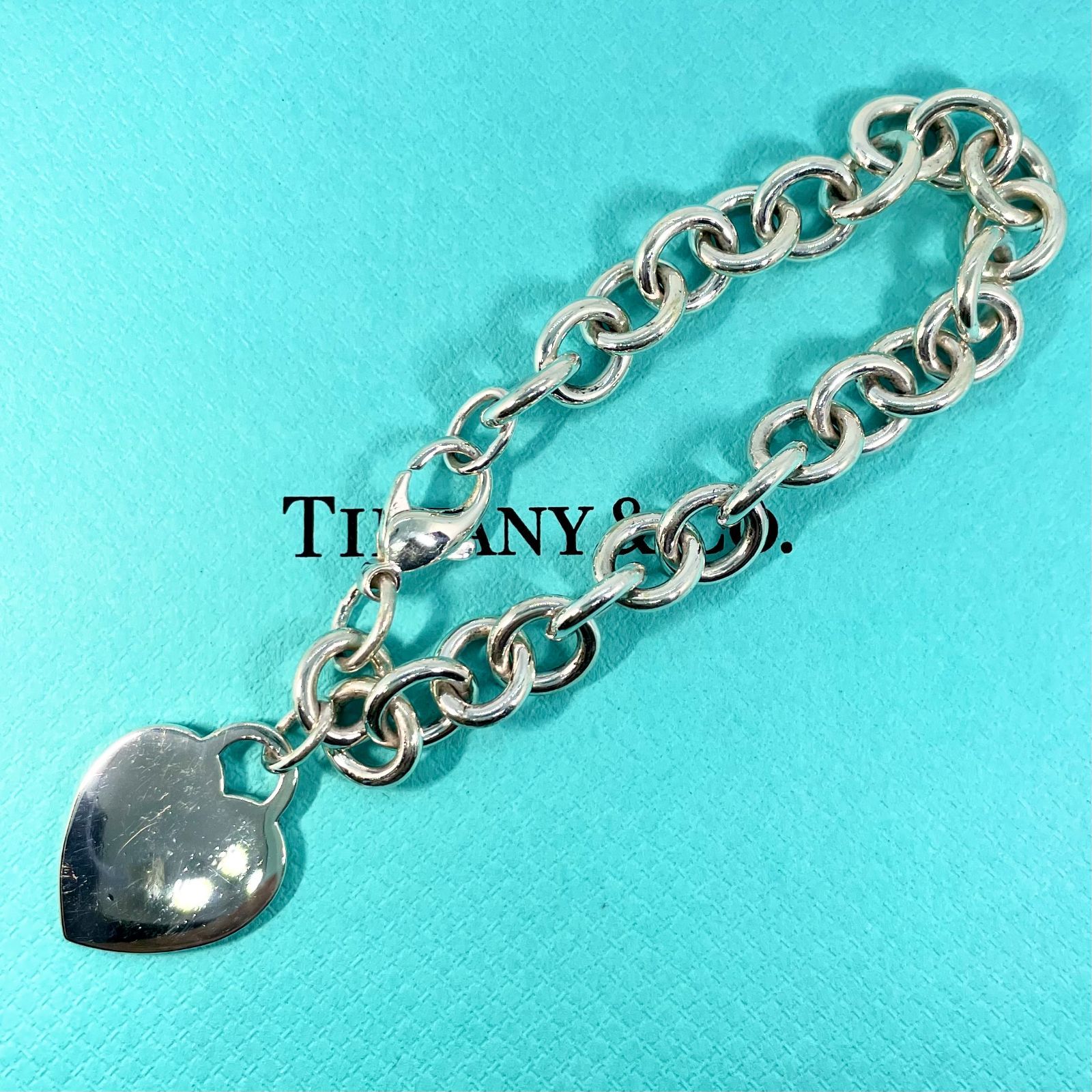 ティファニー ハート タグ チェーン シルバー ブレスレット Tiffany 腕 