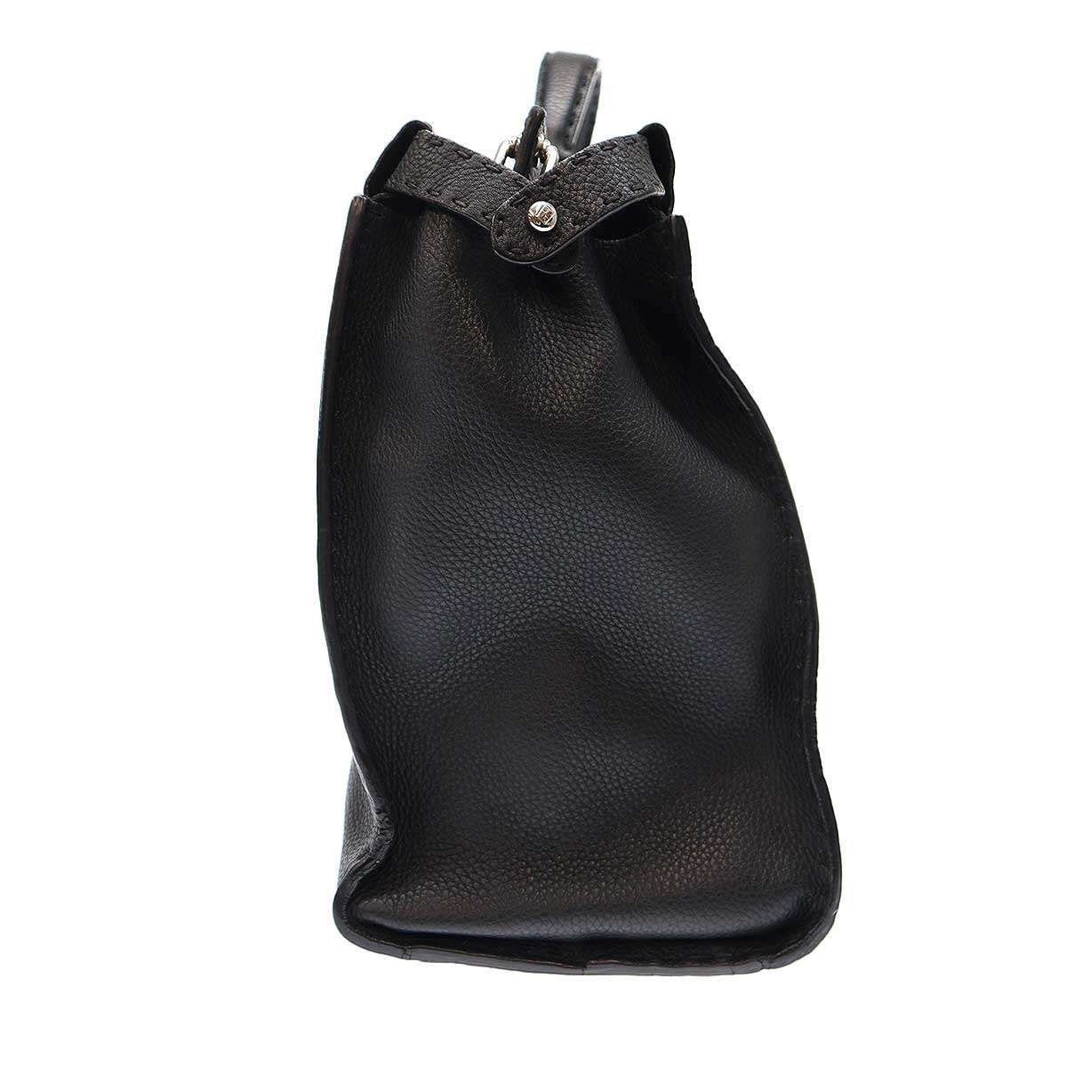 FENDI フェンディ セレリア ピーカブー レザービジネスバッグ ブラック